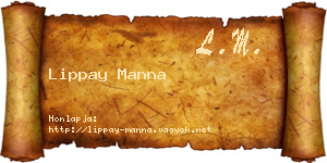 Lippay Manna névjegykártya