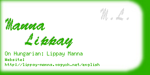 manna lippay business card